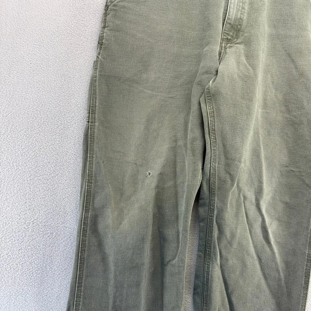 Vintage Carhartt Pants Mens 34x30 Green Loose Baggy Workwear Canvas Duck B11 90s